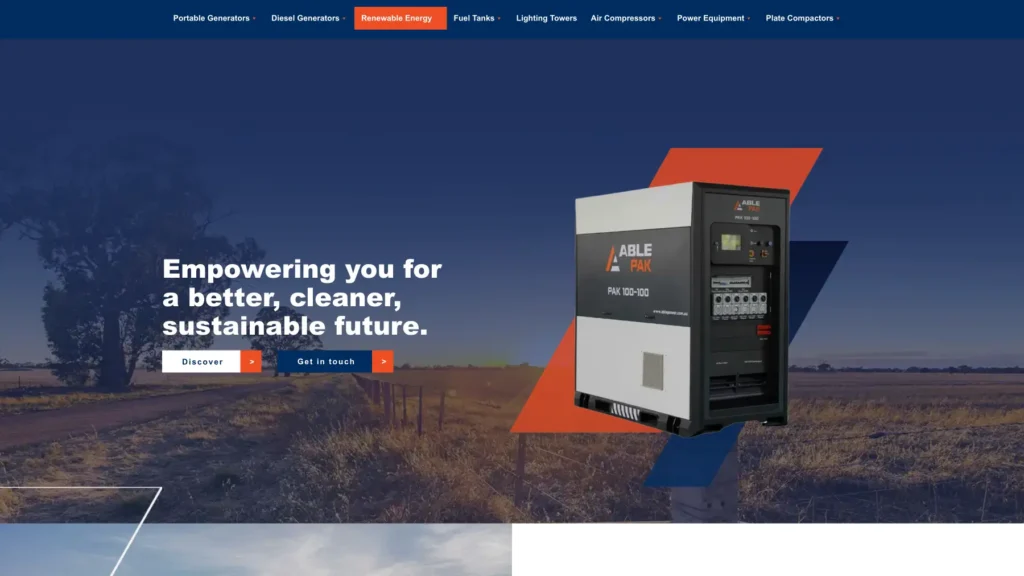Able Sales Web Design Screenshot